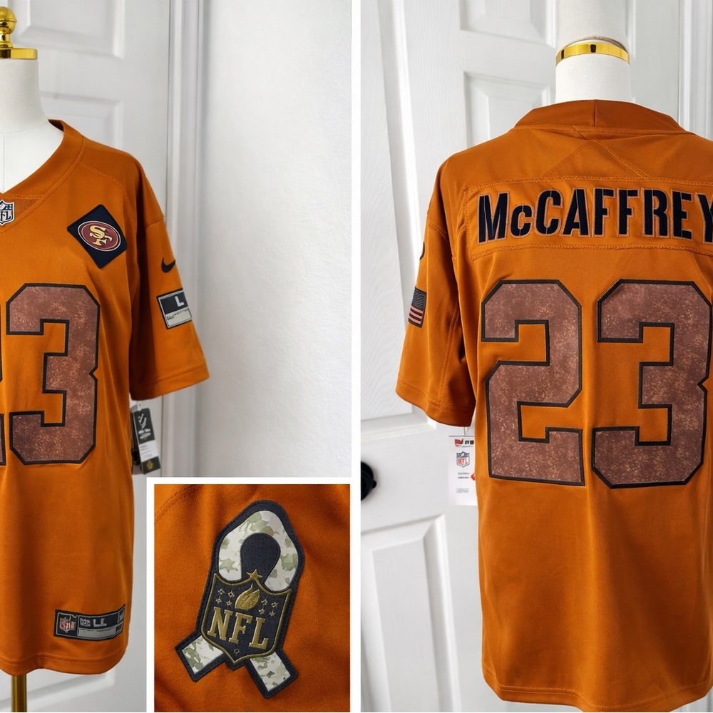 Nike NFL 49ers Christian McCaffrey #23 Salute to Service Jersey NWT Sz.M